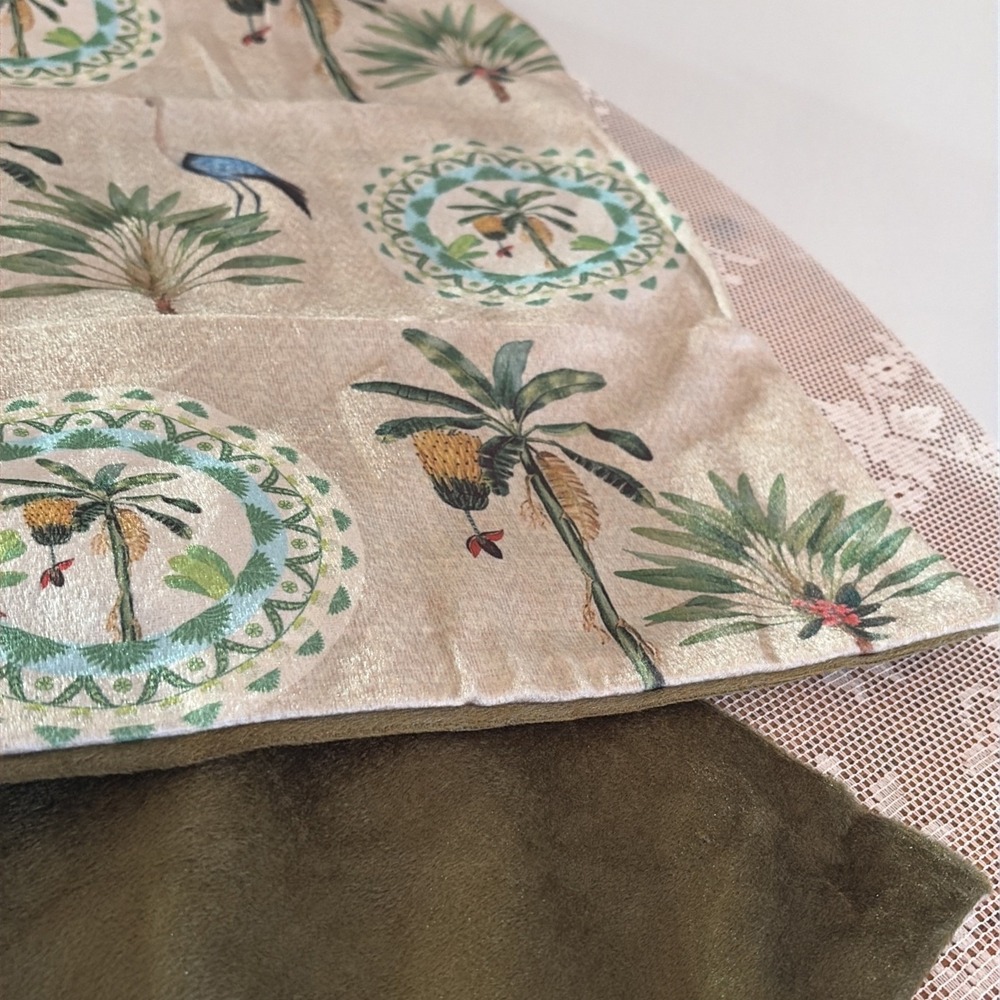 Krsnaa Mehta Tropical Palm Tree Crane Butterfly Botanical Chic Pillow Covers - Picture 8 of 16